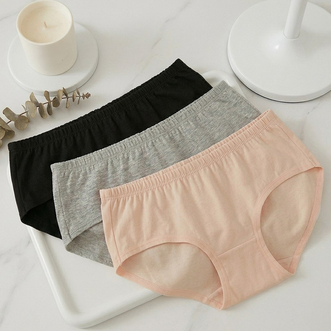 BYC 3매입 순면 주니어 여학생 면팬티 초등학생 중학생 여자 속옷 위생 팬티 세트