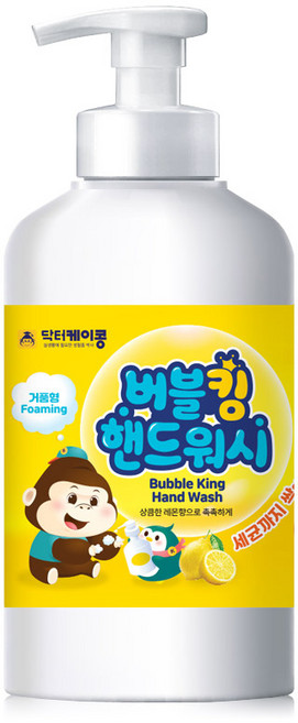 닥터케이콩 버블킹 핸드워시 레몬향, 1개, 500ml