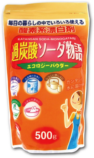 日本 Novopin 酵素 漂白粉 倍半碳酸鈉 油垢 廚房 浴室 管道 衣物 洗衣槽, 1個, 過碳酸鈉500g(大橘袋)