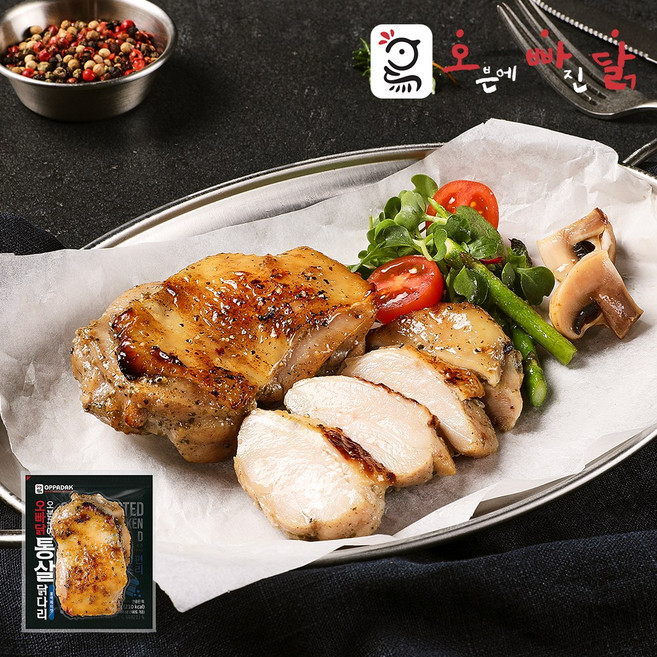 오빠닭 오븐구이 통살 닭다리 블랙페퍼맛, 8개, 100g