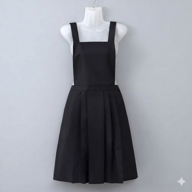 솔로핏 방수 앞치마 원피스 데일리 작업용 드레스, 1개, Black