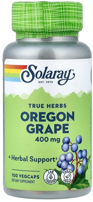 솔라레이 True Herbs 오리건 포도 400mg 베지 캡슐 100정, SOR01415, 1개 - 쿠팡