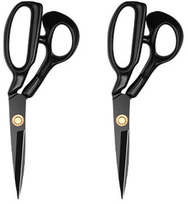 엔빙 프리미엄 재단가위 9호 23.5cm, 블랙, 2개