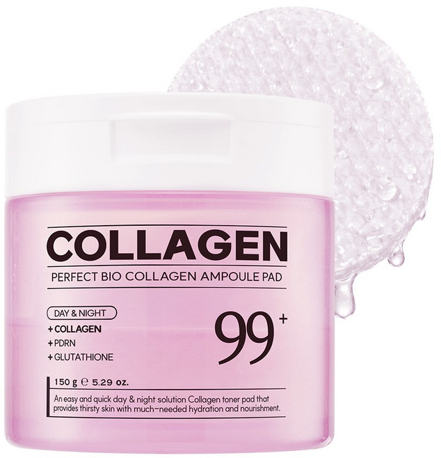 쟈스 퍼펙트 콜라겐 토너 패드, 1개, 50매입