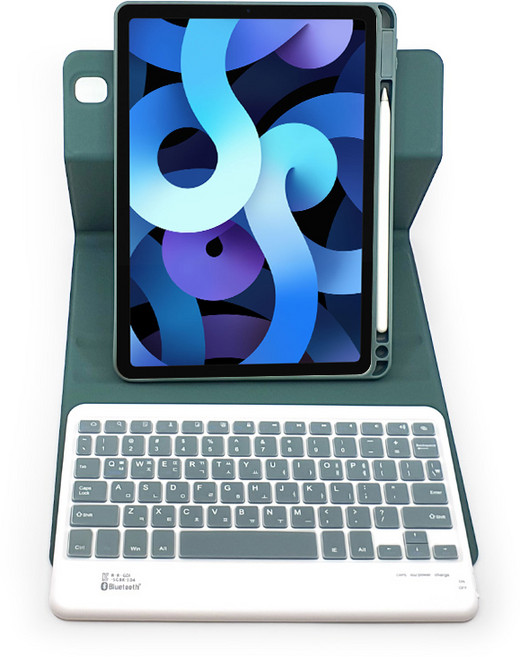 아이패드 에어3 프로10.5인치 공용 호환 콤비 회전 블루투스 키보드 케이스, 아보카도, 1개