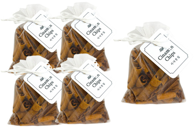 모기 바퀴벌레 해충 기피 천연 시나몬칩 방향제, 5개, 50g