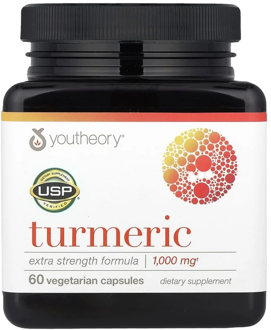 유티오리 강황 엑스트라스트렝스 1000mg 커큐민 검은 후추 바이오페린 60베지캡슐, 60정, 1개 - 쿠팡