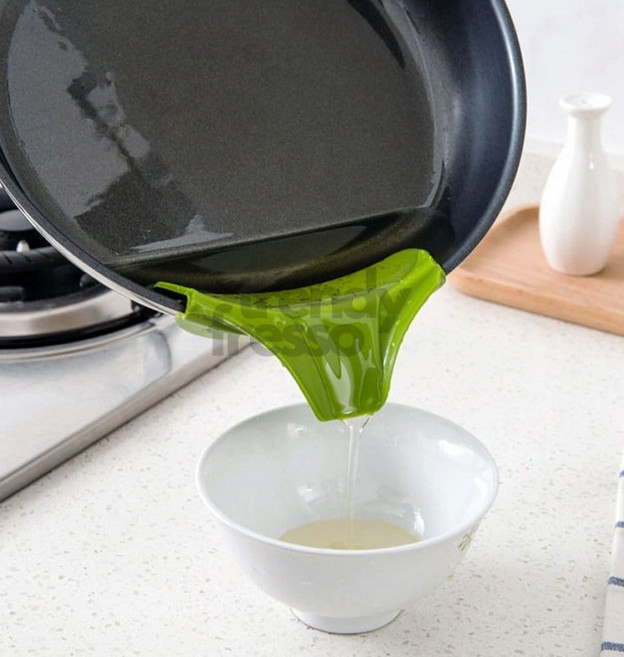 흘림방지 실리콘 국물따르개 깔대기, 1개