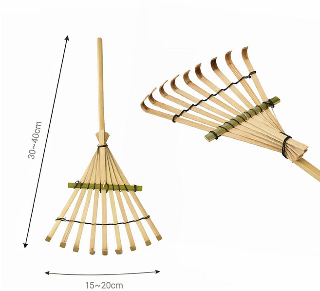 B사이즈 대나무 소형 갈퀴 ( 민속소품 한국기념품 공예품 갈고리 미니어처 명절 추석 설날 만들기 전통체험 풍수인테리어 )
