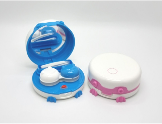 렌즈 자동세척기 전동세척기 개구리 왕자, 핑크, 1개