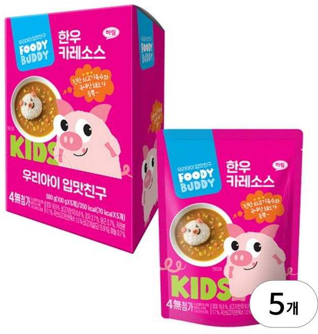 푸디버디 한우 소스 카레맛100g, 한우 카레소스 100g 5개, 100g, 5개, 카레맛