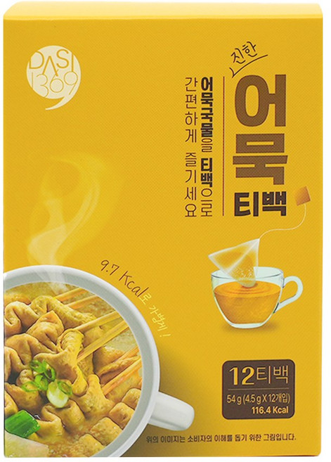 살림마루 진한 어묵티백 12P 1박스, 4.5g, 12개