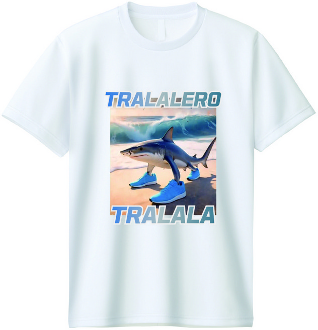 이탈리안 브레인롯 기능성 쿨론 아동용 반팔 밈 티셔츠 키즈 옷 퉁퉁퉁 사후르 트랄랄레로 트랄랄라