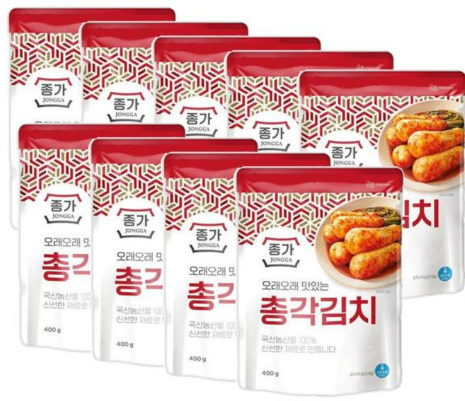 종가 종가 총각김치 (파우치), 9개, 400g