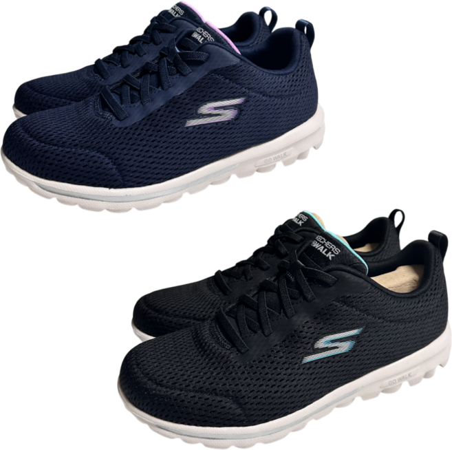 [정품] 스케쳐스 여성 워킹화 초경량 발편한 통기성 메쉬 사계절 신발 산책 마트 출퇴근