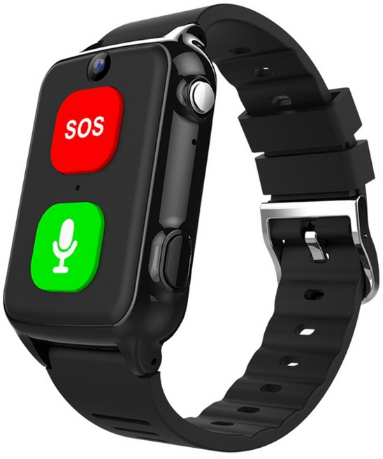 시니어용 스마트워치 노인 팔찌 시계 GPS 추적기 가을 프롬프트 손목시계, 02 European version_01 CHINA, Black