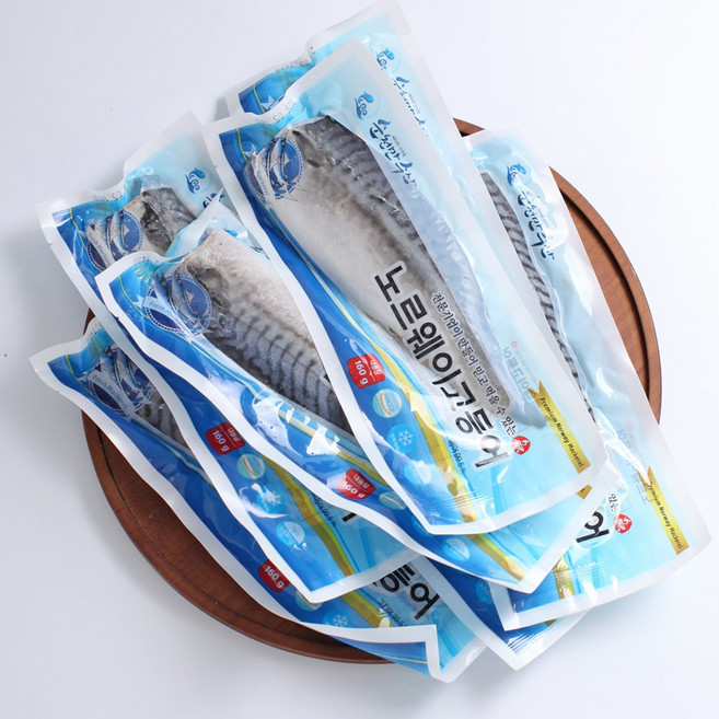 노르웨이 고등어 1kg 대사이즈 선별 최상급 고등어, 1개, 노르웨이고등어 1kg(120g/8팩)