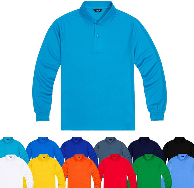 티센스 남녀공용 쿨론베이직 카라 긴팔 티셔츠