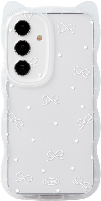 99가지 갤럭시A24 A245 전용 고양이귀 쫑긋 캣웨이브 디자인 투명케이스