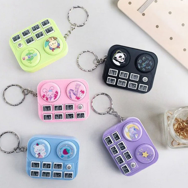 미니 디제잉 머신 키링 키홀더 가방걸이 꾸미기 열쇠고리, 1개, 랜덤