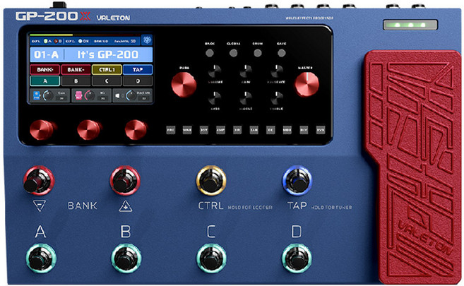 Valeton GP200 베일톤 멀티 이펙트 일렉트릭 기타 베이스, 전용케이스 미포함, GP-200X(한정판), 1개