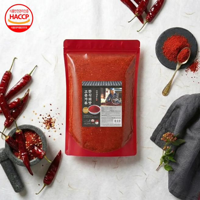 [이장네] 국내제조 한식의 맛 고춧가루_보통맛_반찬용_중간입자, 1개, 1kg