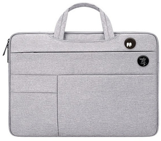 디스트 젤리코코 노트북 파우치 + 핀버튼 2종 세트, 파우치(그레이), 핀버튼(A, B), 1개