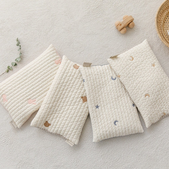 바니파파 신생아 아기 빨아쓰는 참숯 바이오비드폼 모로반사예방 가슴안정 태열 좁쌀베개, 구름퐁퐁, 1개