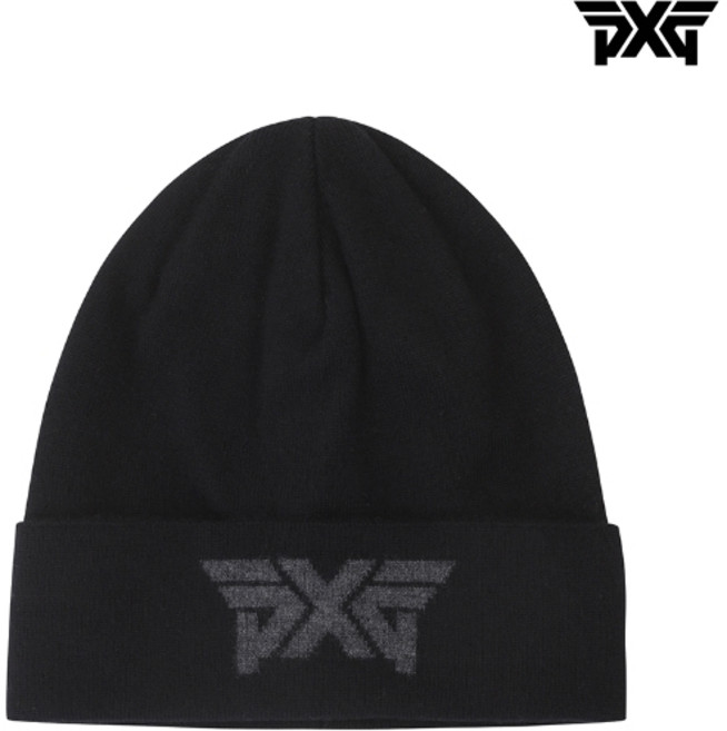 [TINO5] 로고 자가드 커프 비니 블랙 / LOGO JACQUARD CUFF BEANIE BK 겨울비니, 1개