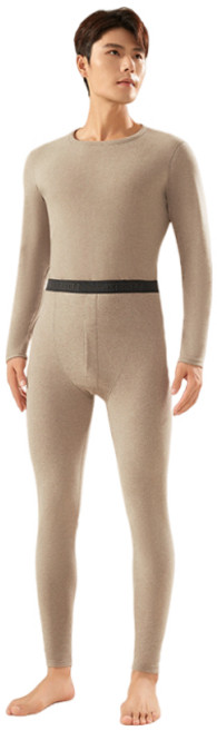 【OniWear】羊絨黑金貼片保暖套裝 羊毛蠶絲衛生衣 秋冬居家睡衣套裝