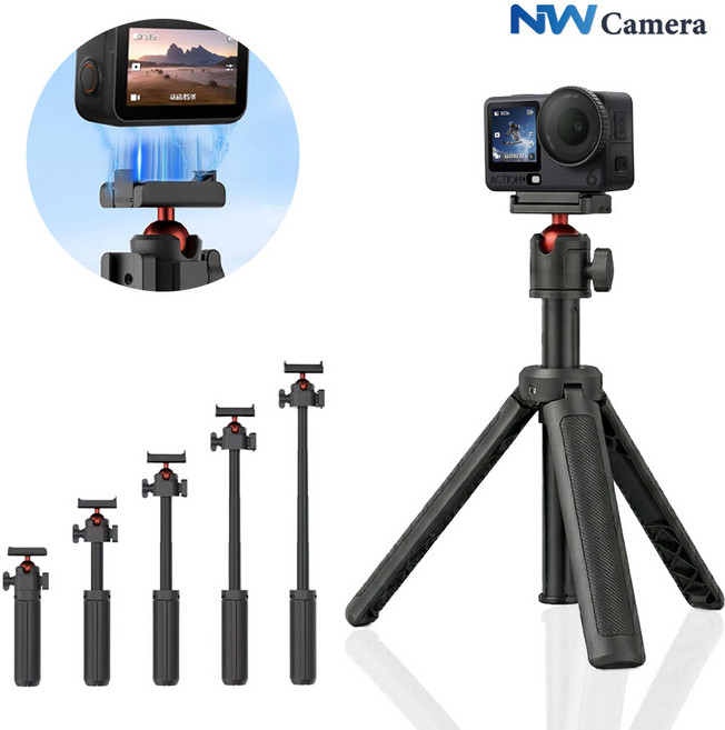 DJI 오즈모 액션6 삼각대 셀카봉 4단 퀵릴리즈 볼헤드 타입 마그네틱, 1개, 오즈모액션6 퀵릴리즈타입 4단 삼각대