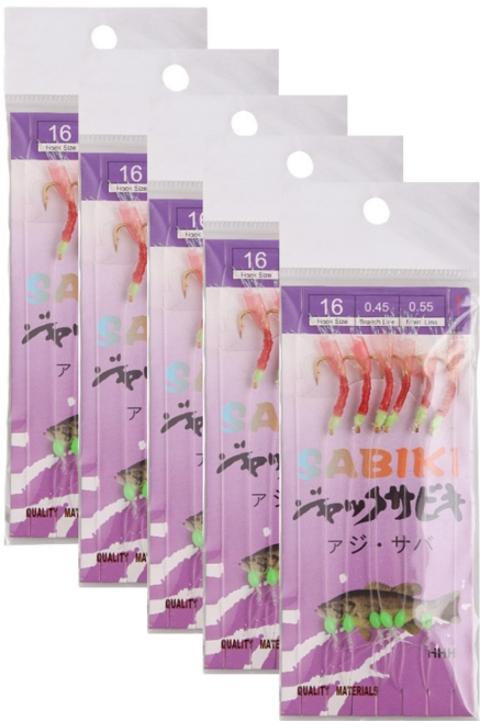 에이린 어피 카드채비 6단 5개입 1세트 4호~20호 볼락 열기 가자미 우럭 전어 전갱이 고등어 학꽁치