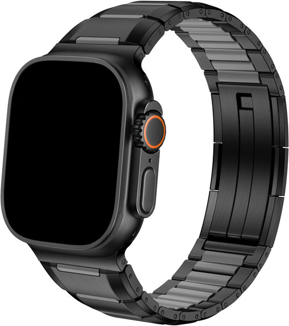 Apple Watch Ultra 3 2 1 49mm Series 11 10 9 8 7 6 5 4 SE 호환 프리미엄 스테인리스 스틸 실리콘 밴드, 블랙 그레이, For 46mm 45mm 44mm