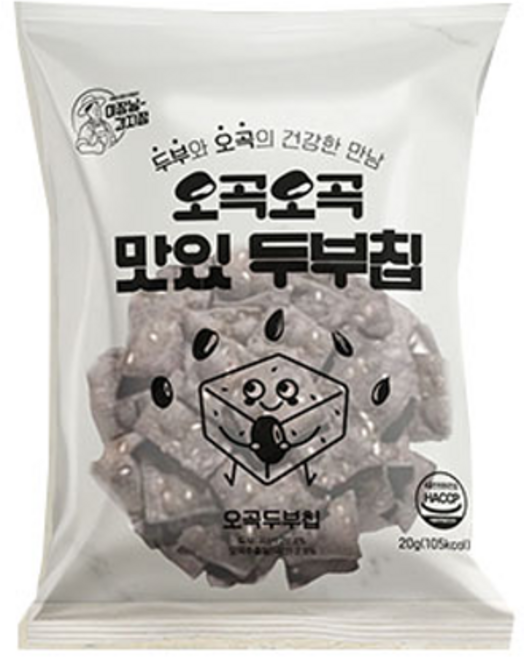 CJ프레시웨이 담양한과 이장님과자점 오곡두부칩, 10개, 20g