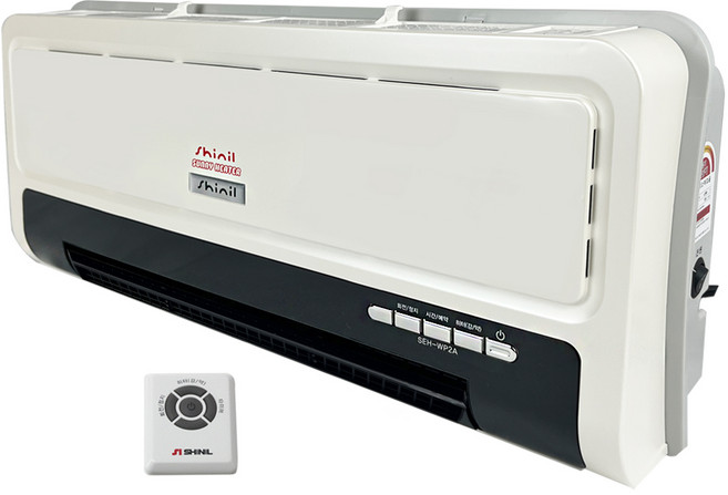 신일전자 리모컨 PTC 벽걸이형 온풍기 온풍히터 벽걸이PTC히터 가정용 사무실용 원룸형, 화이트, 벽걸이 PTC히터