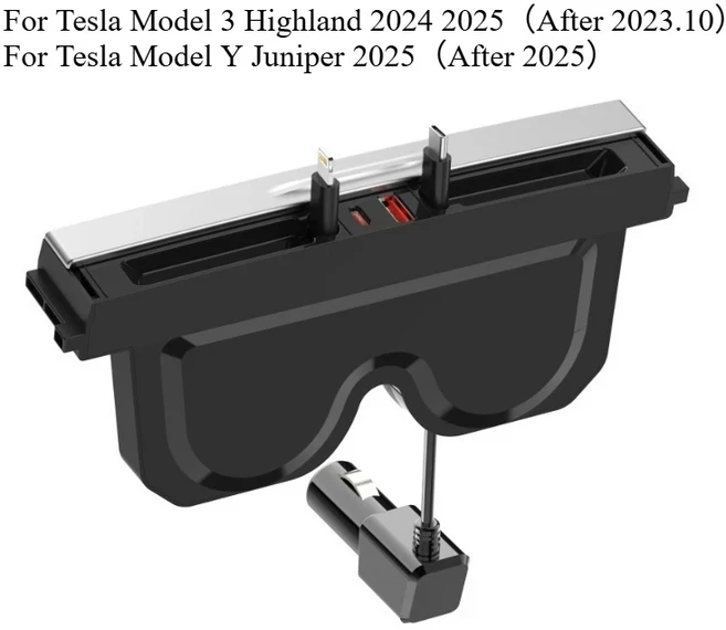 Tesla Model 3 Y Juniper 2025 65W 빠른 충전기 USB 션트 허브 지능형 도킹 스테이션 어댑터 전원 분배기, 01 2025 NEW M3Y
