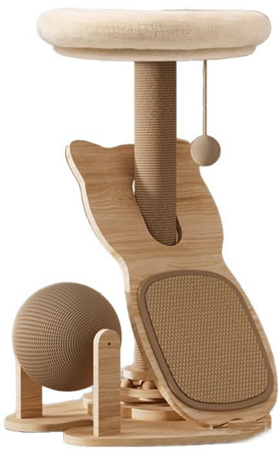 WIRQO 고양이 캣타워 미니 캣타워 해먹 스크래쳐, 1개, 탑 캣츠 하우스