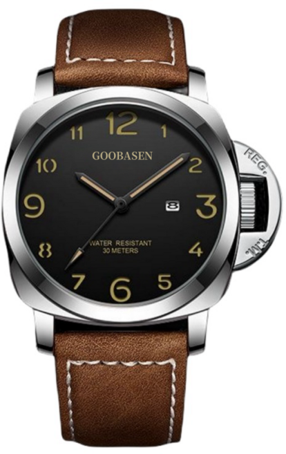 한국 전자동 기계식 시계 야광 방수 캘린더 패션 남성용 시계a-24-0314-3