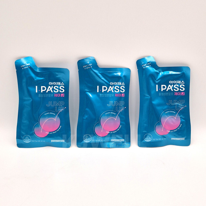 정관장 어린이 홍삼 아이패스 J 파우치 최신 정품, 30개, 40ml