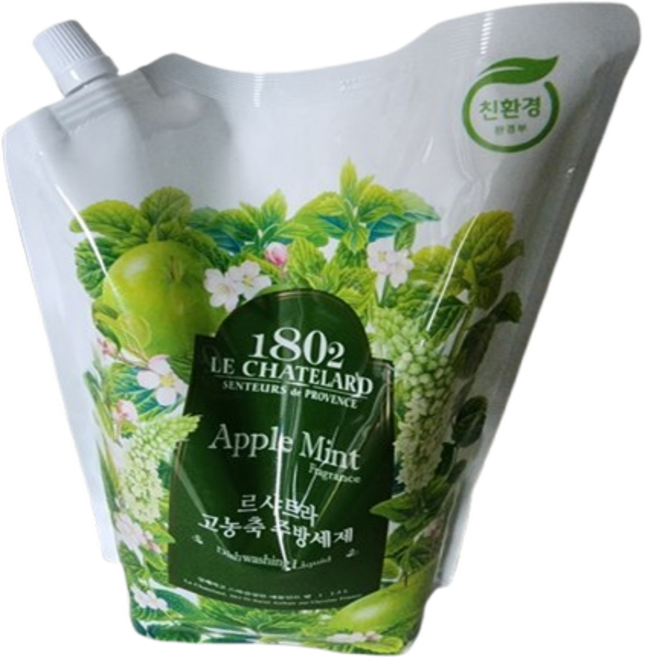 르샤트라 고농축 주방세제 애플민트, 1개, 1.5L