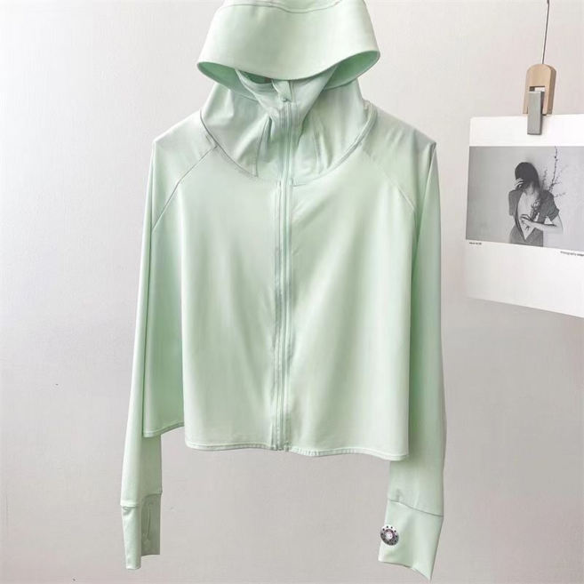 防曬衣女夏季2025新款防紫外線透氣輕薄款防曬服外套, 仙草綠, 均碼（寬鬆版80-145斤）