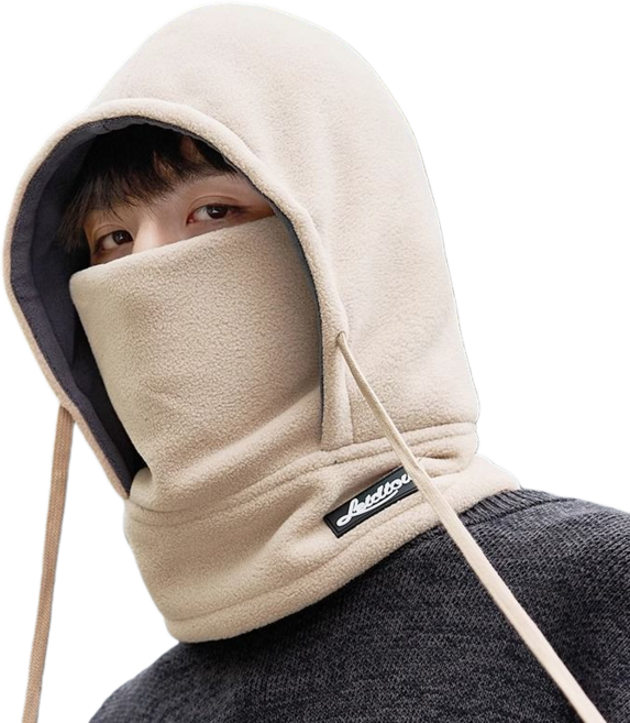 케이엠 남여공용 겨울 방한용 3in1 바라클라바 넥워머 모자, 베이지