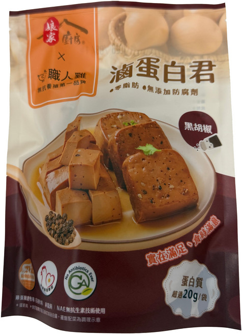 娘家廚房 職人雞黑胡椒滷蛋白, 35g, 5包