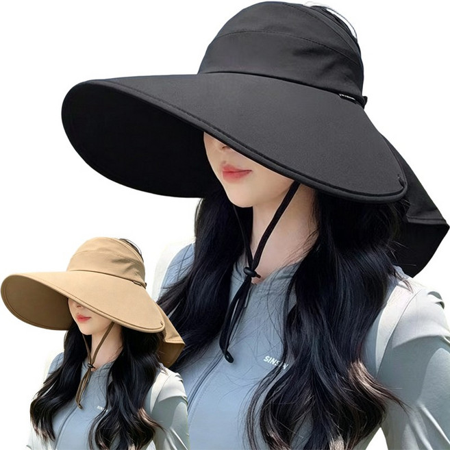 여성 챙넓은 자외선차단모자 여름 햇빛가리개 모자 썬캡 1+1
