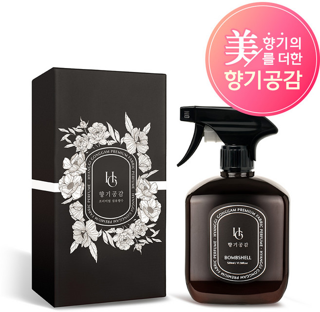 향기공감 패브릭 퍼퓸 특대용량 섬유향수, 1개, 520ml, 다우니퓨어코튼