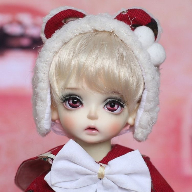 BJD SD娃娃 短髮假髮 微捲男娃造型, 1個, 綠色（衹有假髮一頂）,4分18-19cm（衹有假髮一頂）