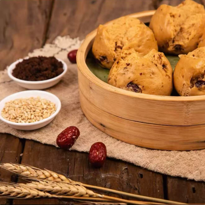 성실홈 흙설탕찐빵 따조만토우 중국식찐빵 만토우 중화요리 흙설탕찐빵업소용 영양간식 간편요리 아침식사 찐빵 찐빵간식 홍탕따조만투, 11개, 400g