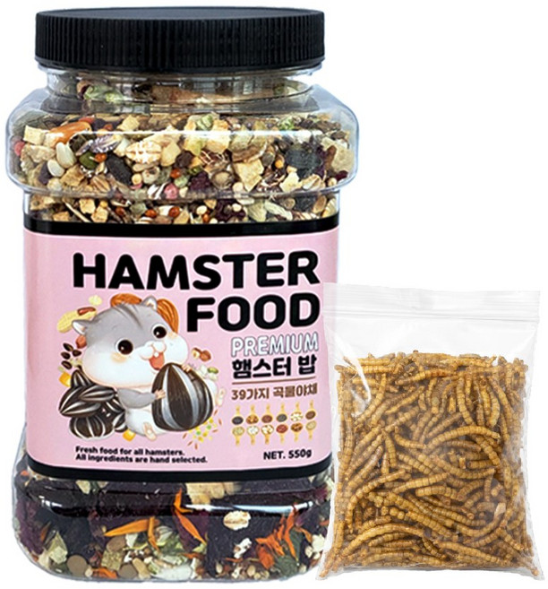그로비타 프리미엄 햄스터사료 550g + 건조밀웜 10g