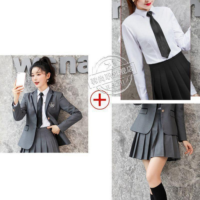 無品牌 英倫學院風JK制服高中生校服班服幼師園服麵試正裝演講西裝套裝