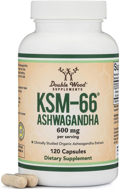 더블우드 KSM-66 아슈와간다 600mg 캡슐, 1개, 120정